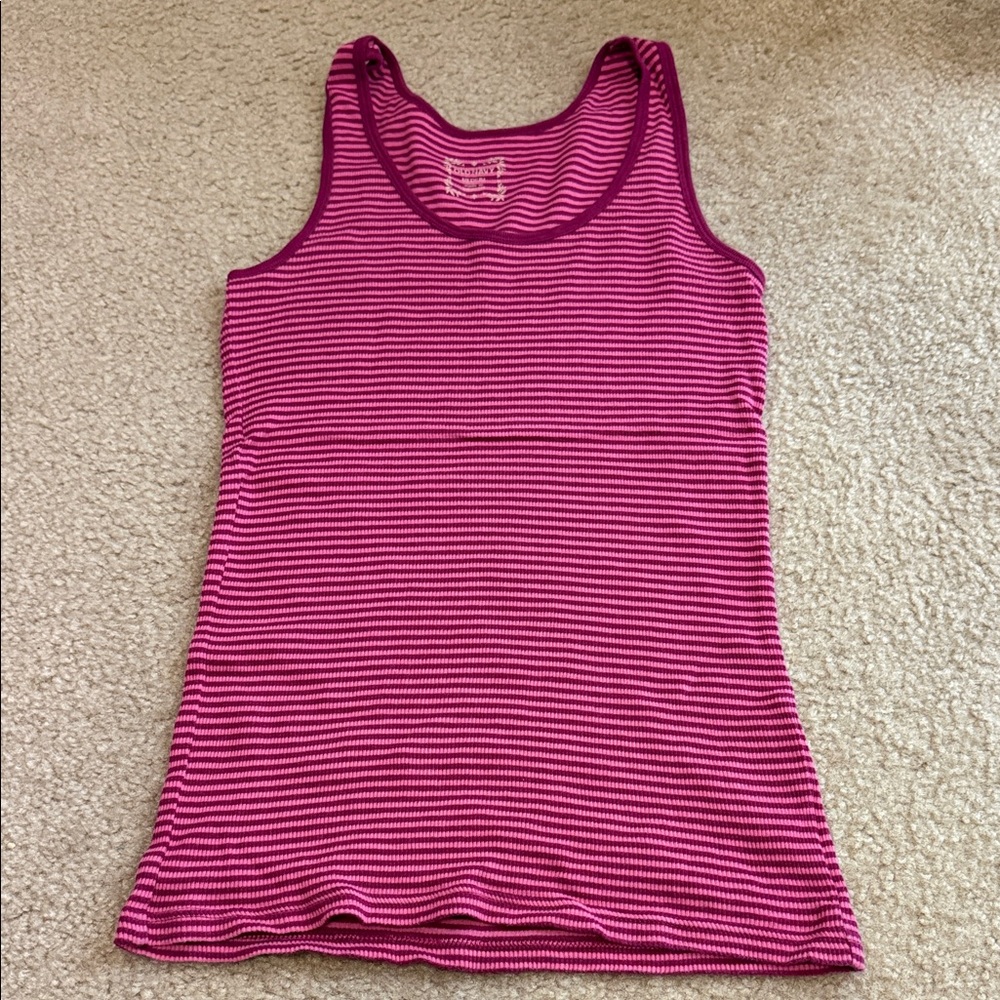 Old Navy Pink and Purple Striped Tank Top